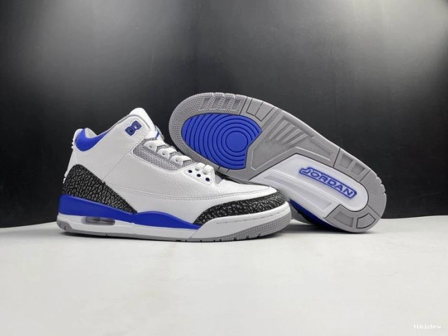 Reps TBK Blue Air Racer Jordan 3 CT8532-145 0813